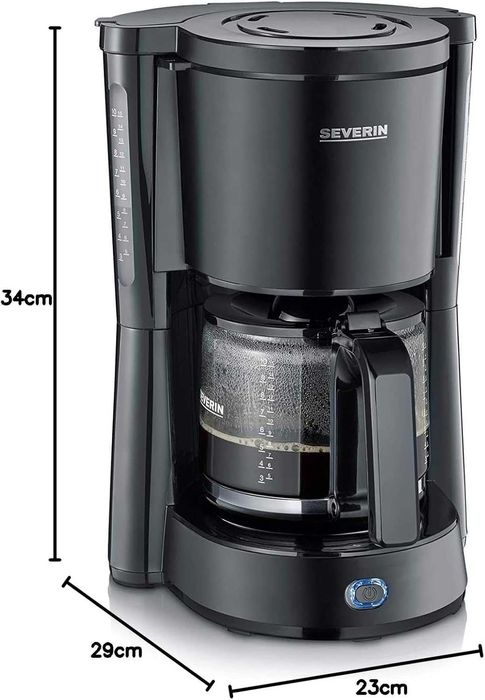 SEVERIN Шварц Кафе машина със стъклена кана, до 10 чаши ПРОМОЦИЯ