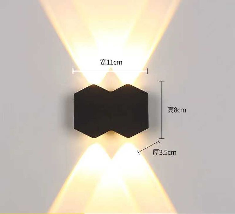Луксозна ФАСАДНА LED ЛАМПА Външна IP 65 стена ограда къща външна