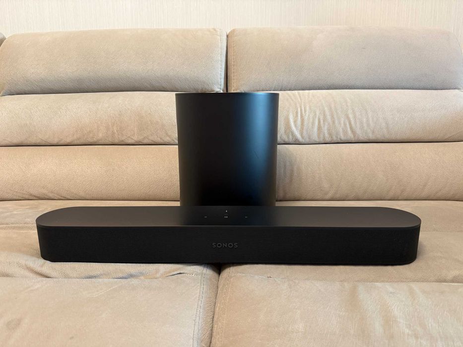 Sistem Soundbar Sonos Beam 2 si Sonos Sub Mini Black