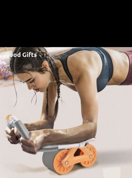 Домашен фитнес ролер с лакътни подложки за коремни упражнения