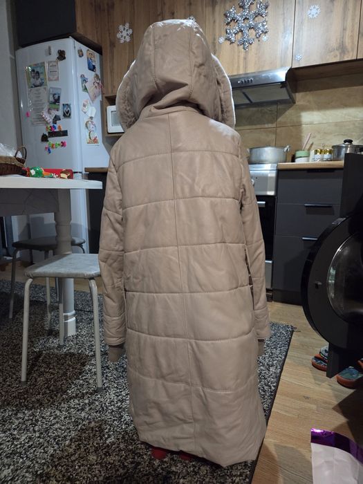 Кожаная куртка зима тёплая