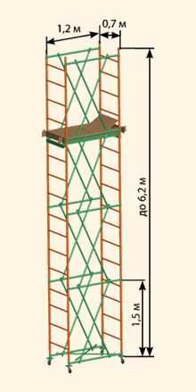Вышка тура до 21 м в высоту.
