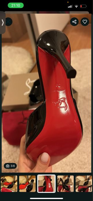 Saboti Christian Louboutin piele naturala pe stoc