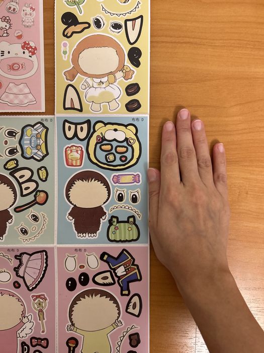 Продам наклейки конструктор лабубу