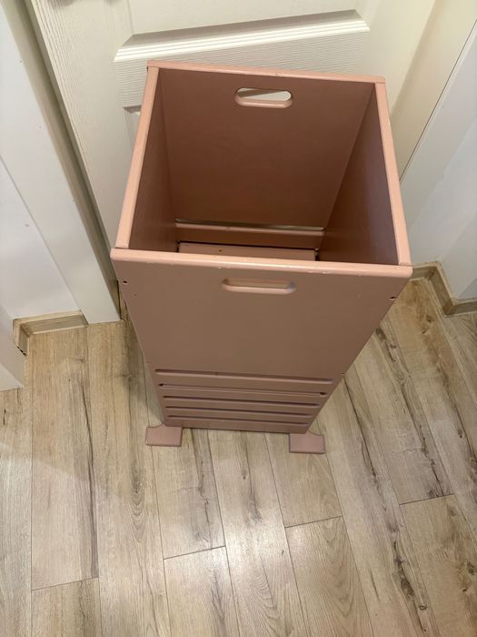 Turn de invatare Montessori (learning tower), stabil, din lemn, roz