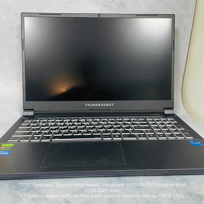 Ноутбук Thunderobot Intel Core i5-11 поколение ПАВЛОДАР ЛОТ 909180