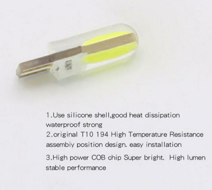 Bec auto tip LED T10 canbus, lumina alba (pozitie, plafoniera, numar e
