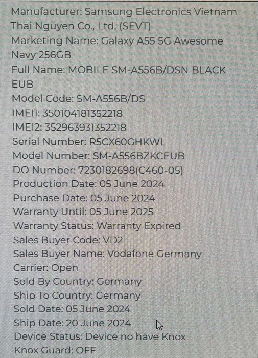 Samsung Galaxy A55 5G 256/8GB