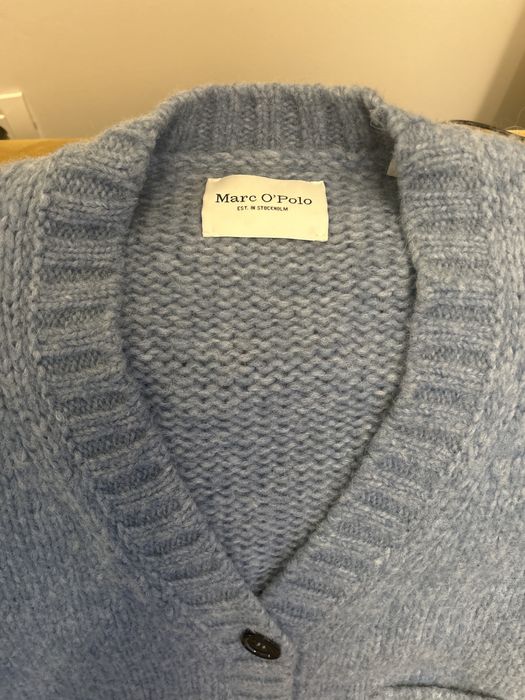 Vand cardigan bleu,din lana,Marco polo