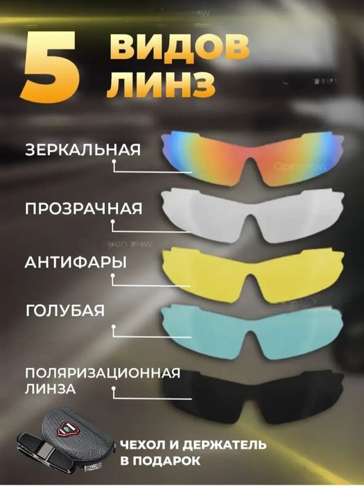 Очки солнцезащитные со сменными стёклами