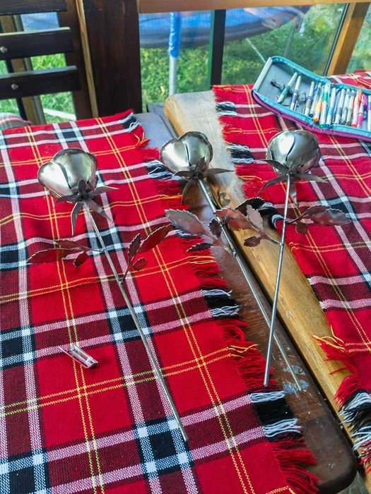 Метална роза ръчно направена ПРОМО