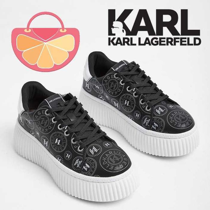 %ПРОМО% KARL LAGERFELD № 39 – Дамски кожени кецове "BLACK & WH