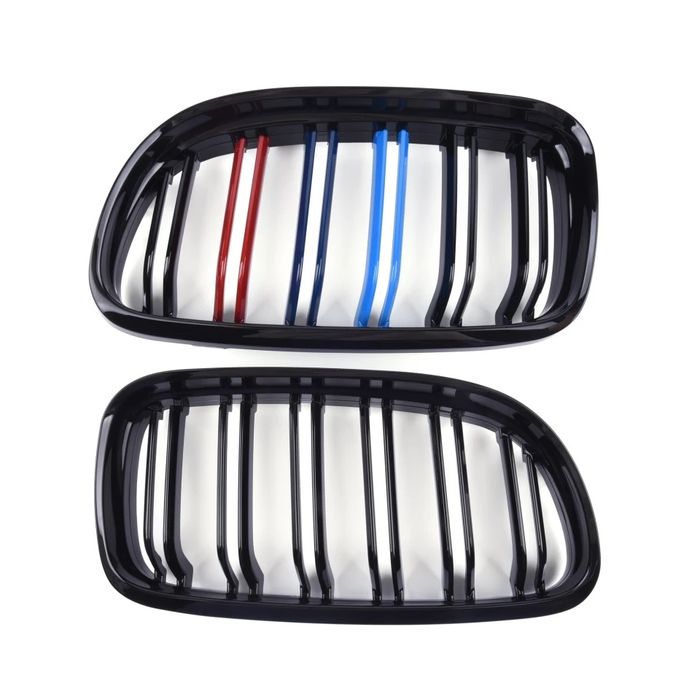 Grile Duble Bmw E90 E91 FL 2008-2012 Negru lucios Culori M