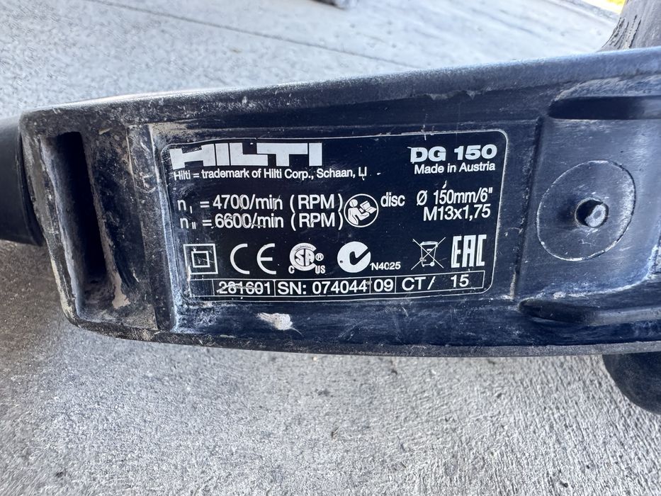 Hilti dg150 + hilti dpc20 машина за шлайфане на бетон и други гр ...