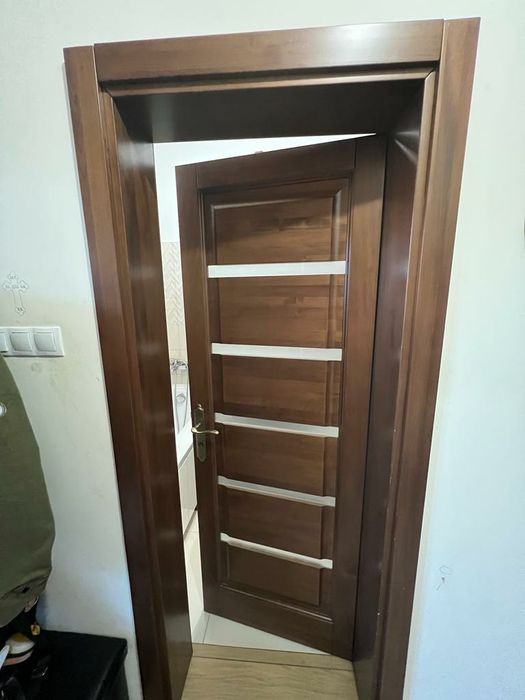 Usa lemn masiv cu sticla