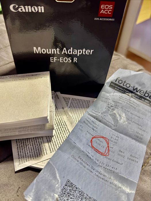 Оригинален адаптер canon EF to EOS-R