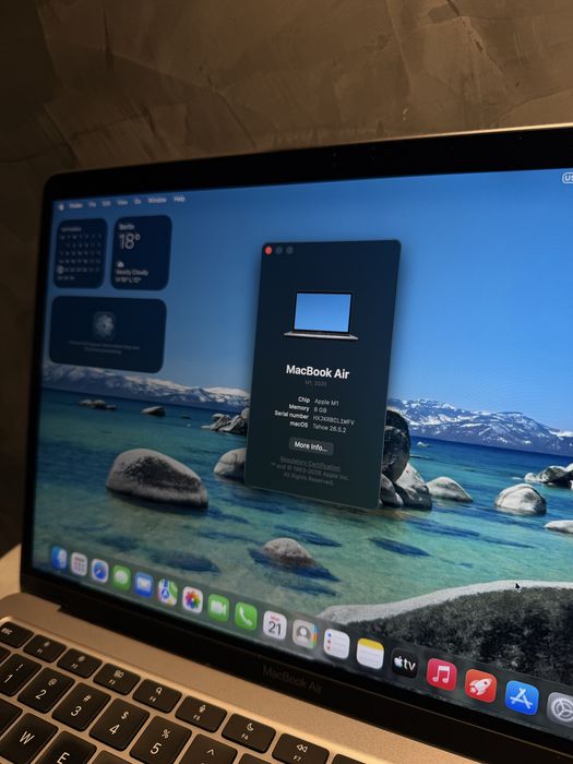 КАТО НОВ Macbook Air M1 2020 13.3 inch  256 GB — миниатюра 9