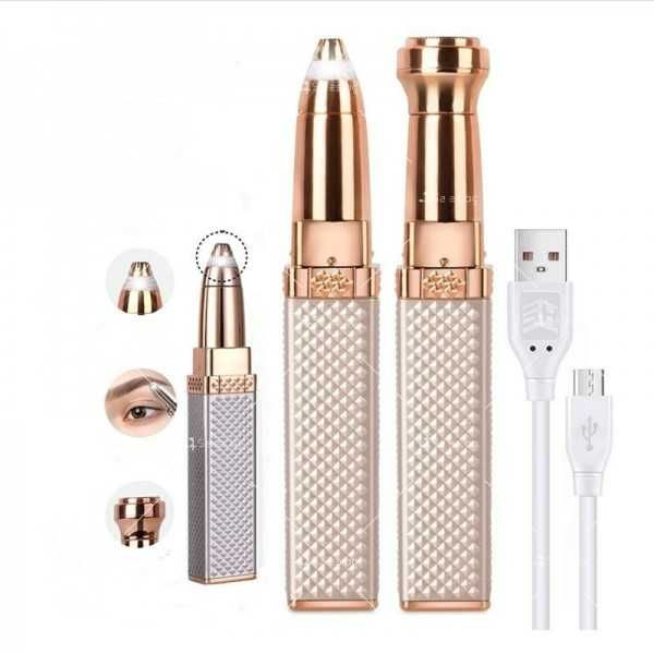 2в1 Дамски USB тример за почистване на лице и оформяне на вежди