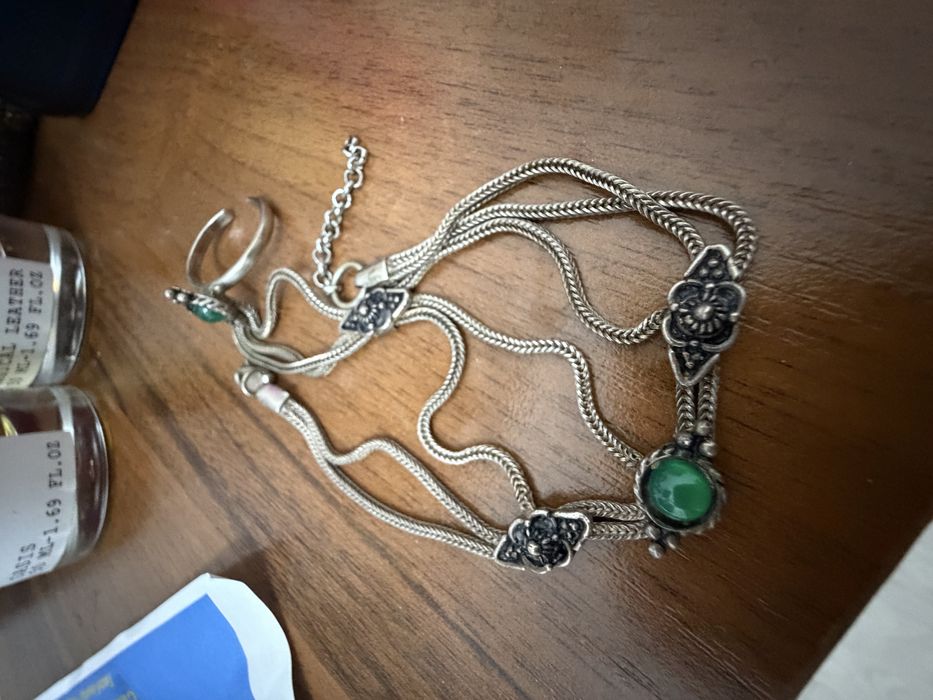 Серебряный боаслет кольцо