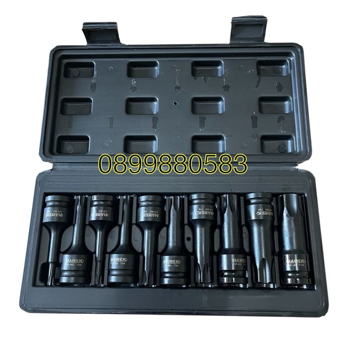 Комплект ударни битове 1/2-торкс 10части Hawek