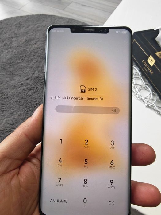 Huawei mate 50 pro, display ok, sticla  spate sparta pt piese
