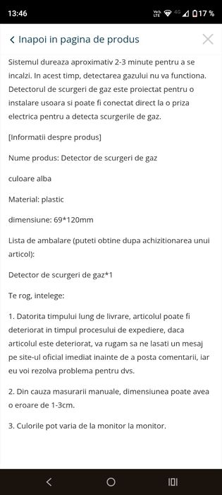 Detector de gaze naturale, LLWL, Plastic, Alb