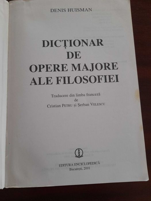 Dictionar de opere majore ale filosofiei - Denis Huisman