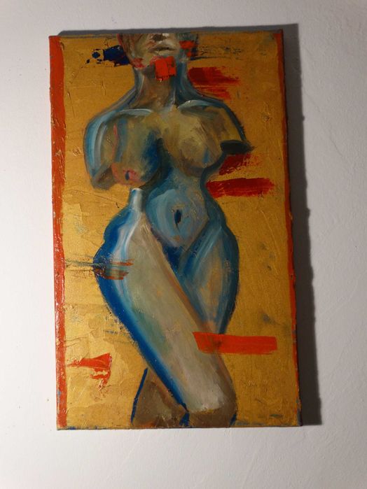 Pictura pe panza in ulei "Golden body"