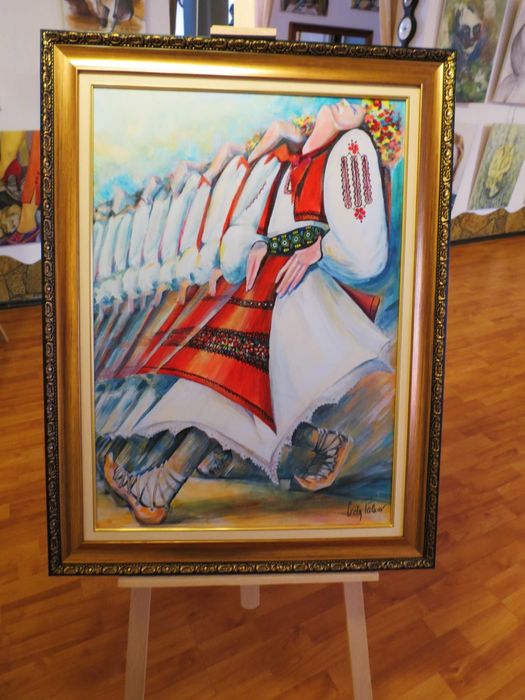 Tablou icoana rama hexagonala vintage