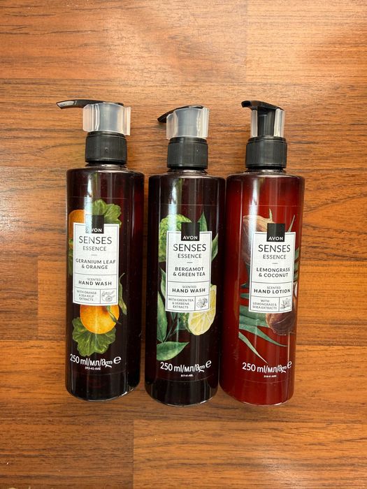 Комплект Avon Senses Essence – течен сапун и лосион за ръце 250 ml