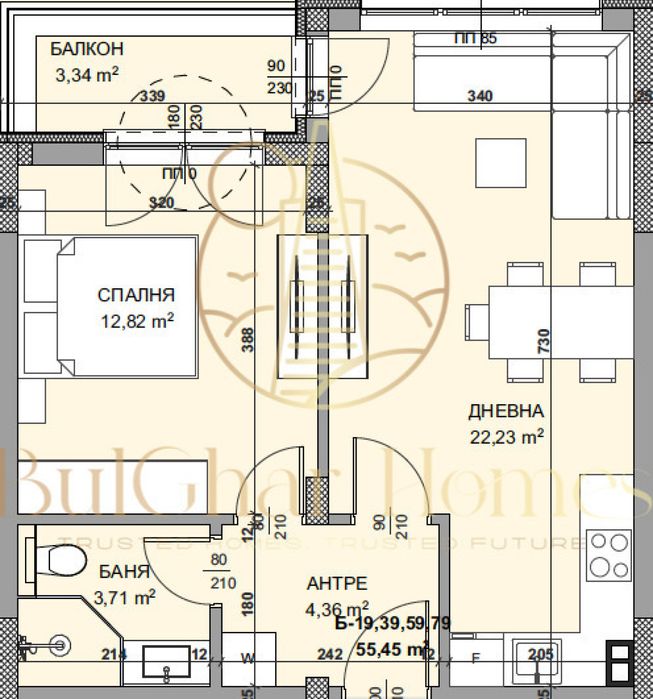Продажба 2-стаен гр. Варна 56m²