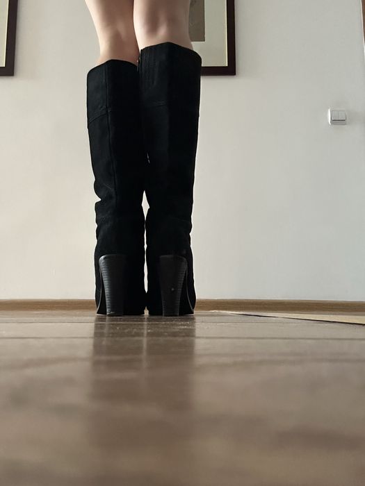 Замшевые сапоги