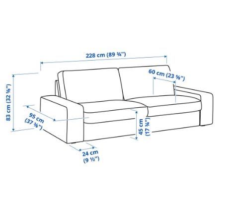 Перфектен диван IKEA KIVIK + табуретка с ракла