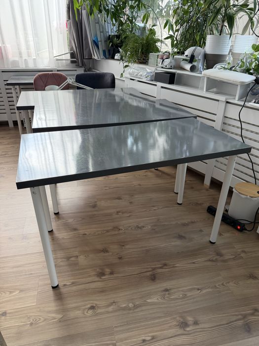 Vand 4 mese PAL  IKEA gri antracit cu picioare metlice demontabile