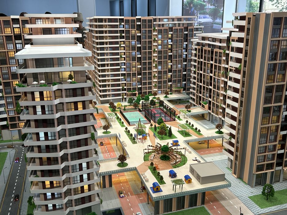 Готовый блок Бобур резиденс 3/7/14 новостройка 72м2