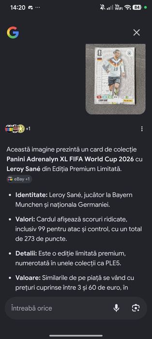 Vând cartonase ediție limitată