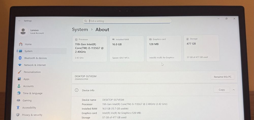 Lenovo Thinkpad T14s Gen2 CA NOU ! i5 11th 512GB 16GB ! TOUCH ! LTE 4G