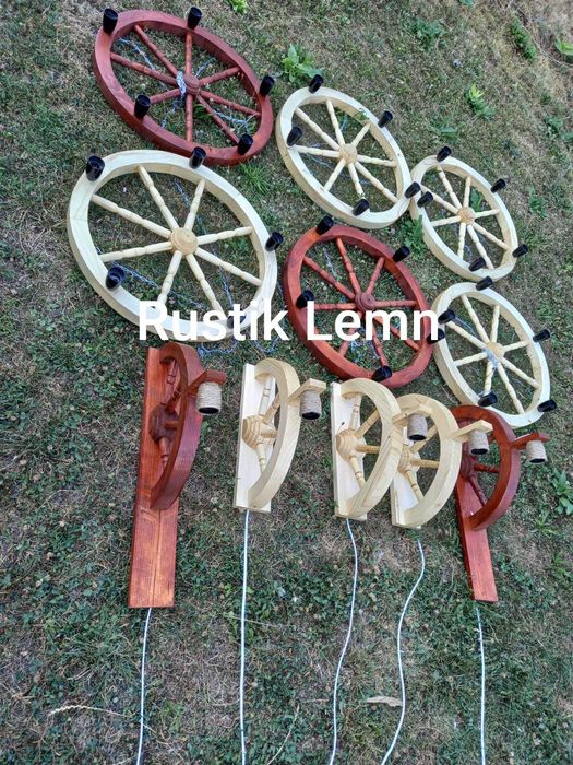 Lustre rustice din lemn