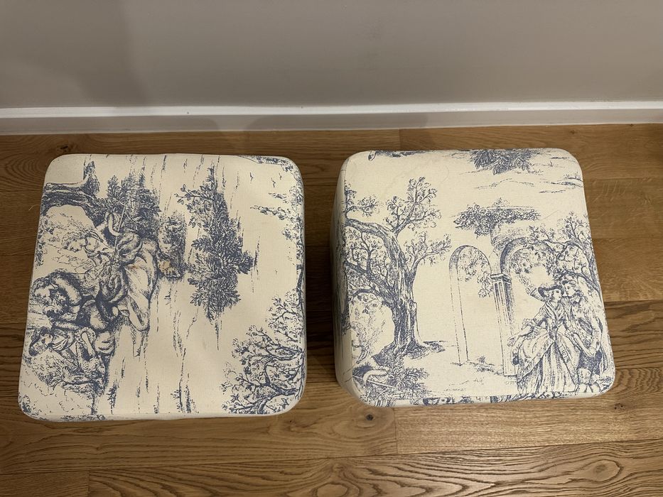 Set doua taburete si fete de perna stil Dior