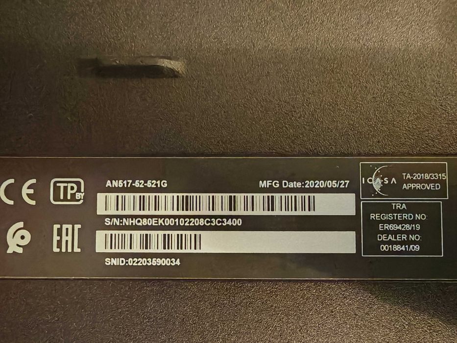 Laptop gaming Acer Nitro an517-52/17.3/i7-10750h/GTX 1650ti/512/120 hz