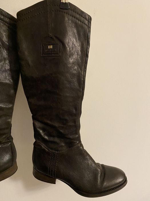 Cizme de piele Tommy Hilfiger