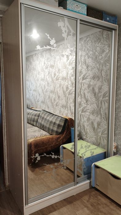 Шкаф-купе, с зеркальными дверями