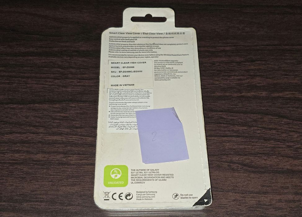 Husa flip smart activa originala Samsung Smart Clear View Cover Galaxy S21 Ultra 5G G998