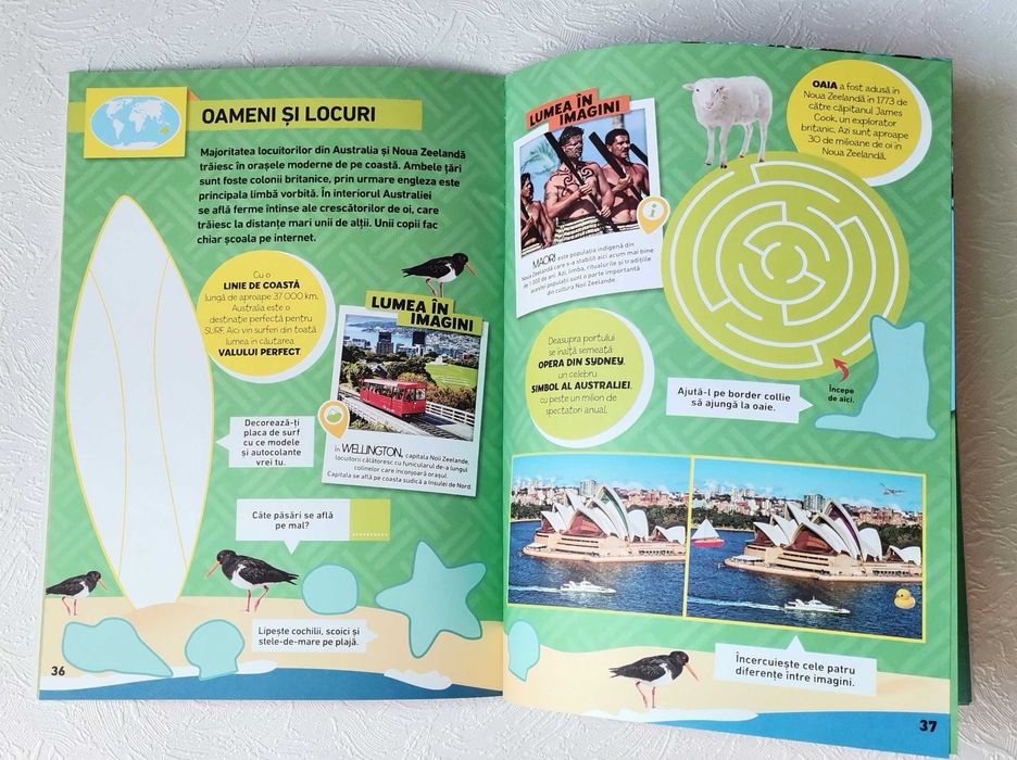National Geographic Atlasul lumii Carte de activități cu autocolante