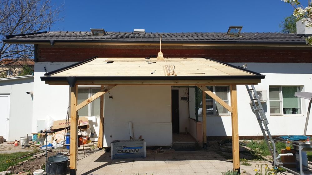 Ремонт на покриви,  Хидроизолация,  Дървени Конструкции, Навеси