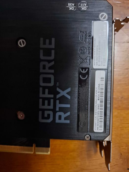 Продавам Palit RTX 3060 ti 8gb