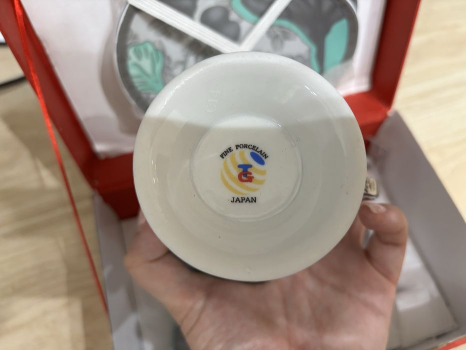 Порцеланов комплект 2 чаши + 2 чинийки TG Fine Porcelain Japan