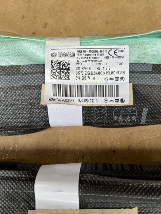 Air bag завеси Audi a3/s3 8v