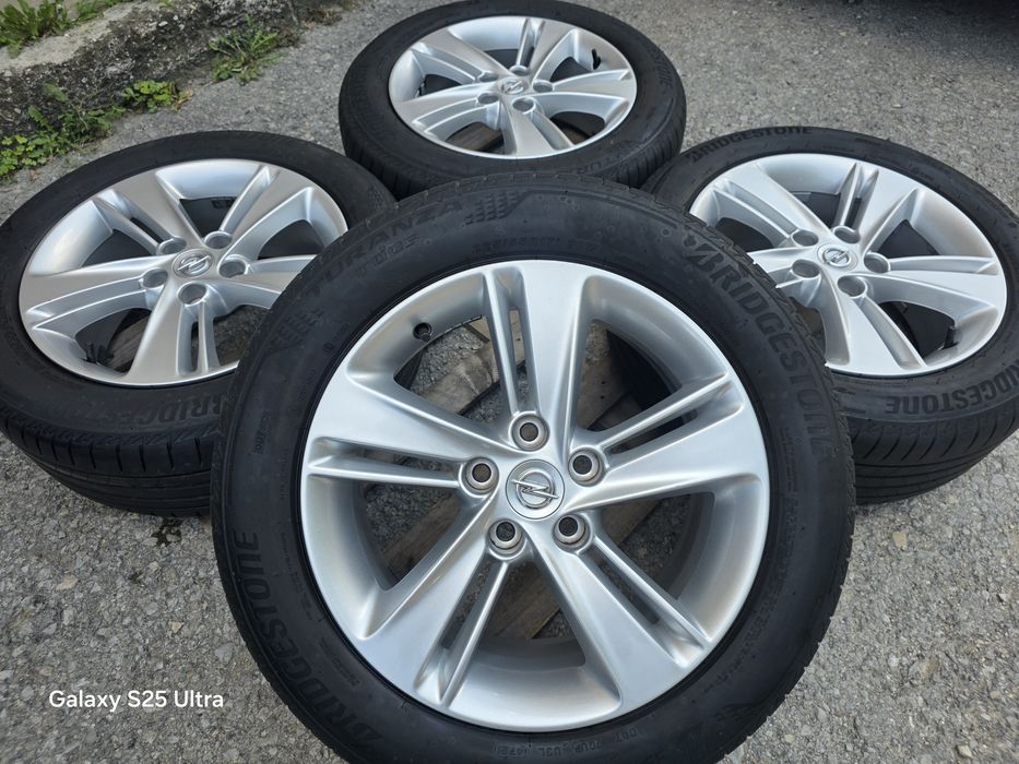 Лети джанти 17ки 5х115 Opel, Chevrolet + летни гуми 225/55/17 Bridgestone