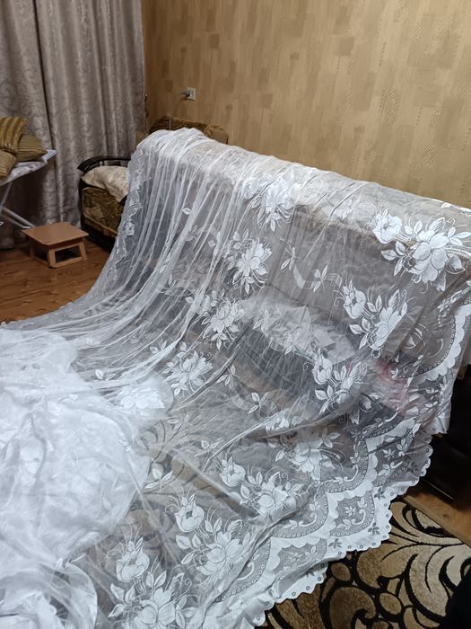 Тюль новая красивая с рисунком цветов